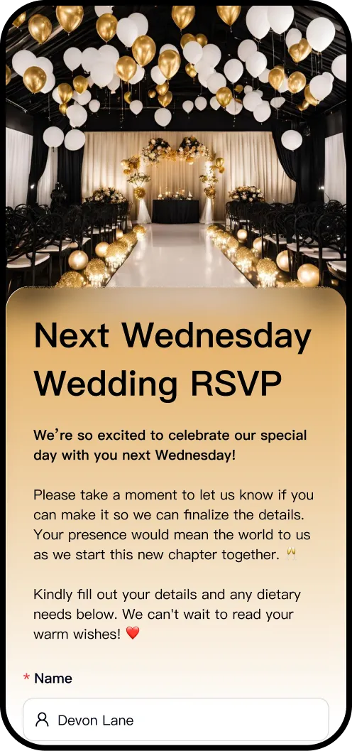 Form with warm theme cover