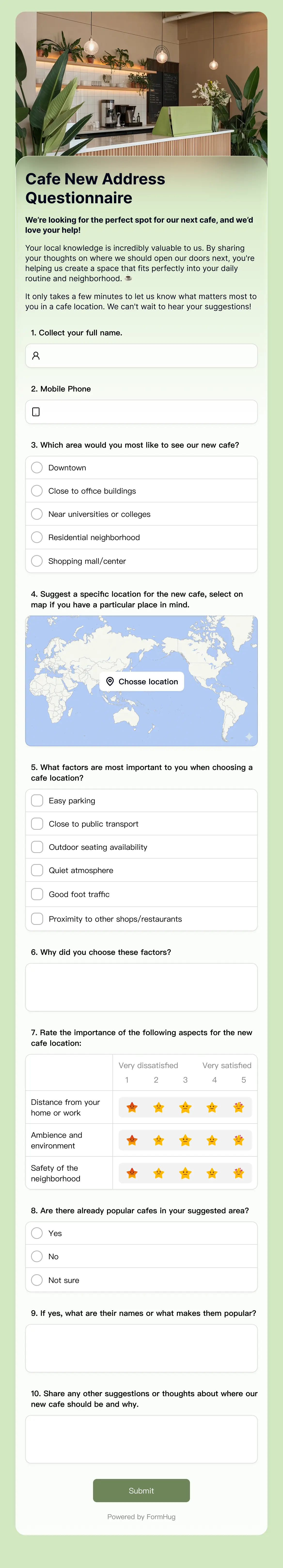AI-generated form preview
