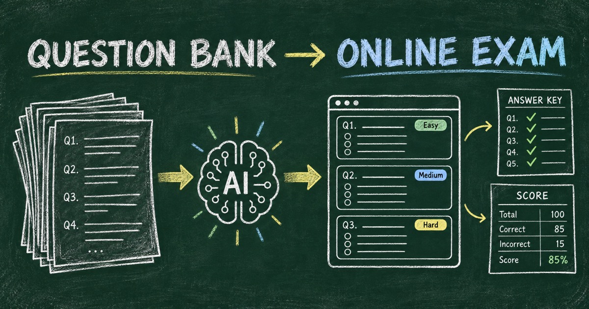 How to Turn an AI Question Bank into an Online Exam