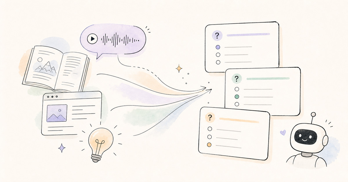 Everything Can Be a Quiz: Turning Any Idea Into Questions