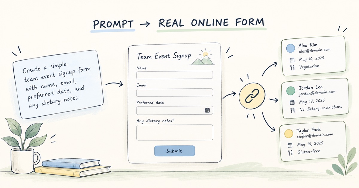 From GPT Prompt to a Usable Online Form