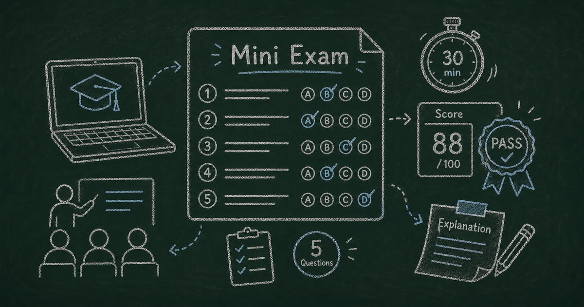How to Create a Mini Exam Online for Training and Classrooms