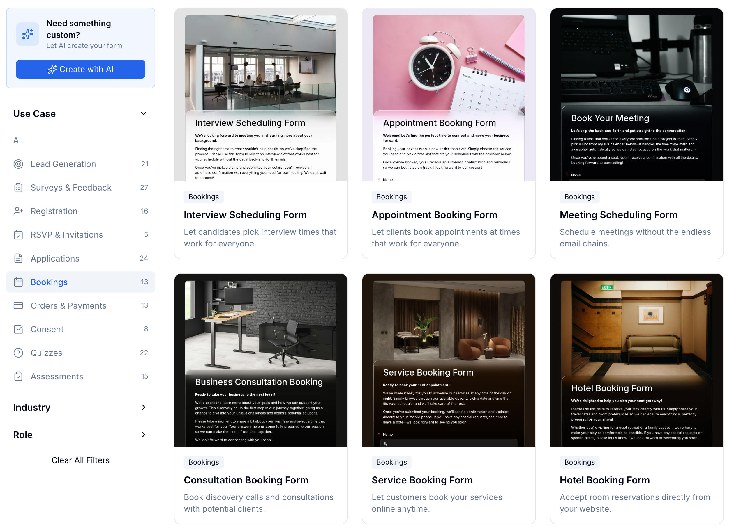 FormHug notification settings for booking confirmation — configuring admin alert and participant confirmation email with booking details